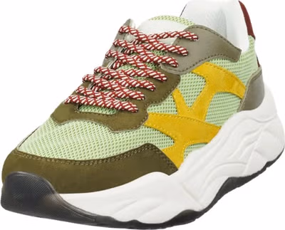 Green Goatskin Chunky Sneakers