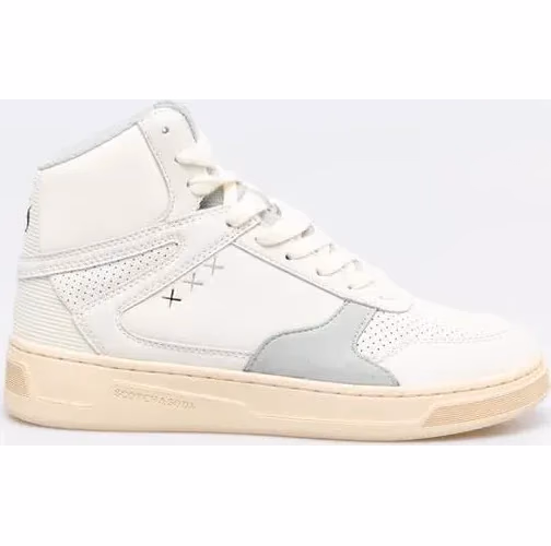 Scotch & Soda White And High Top Sneakers