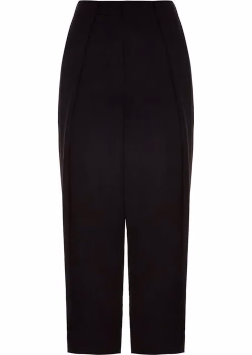 Balmain Black Viscose Casual Pants