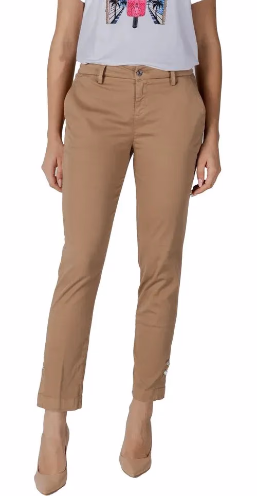 Liu Jo Beige Cotton Chino Pants