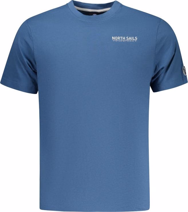 North Sails Blue Cotton Men T-Shirt