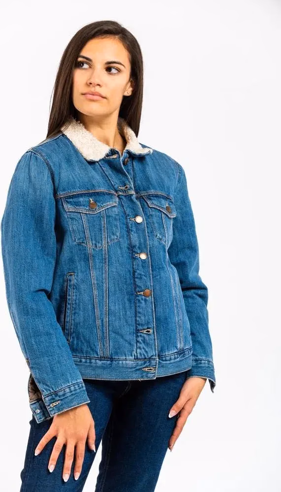 Gas Blue Cotton Denim Jacket