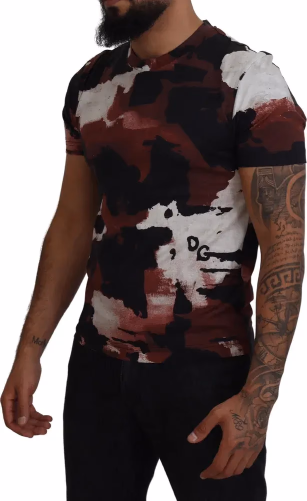 Dolce & Gabbana Multicolor Tie Dye Cotton Crew Neck T-shirt