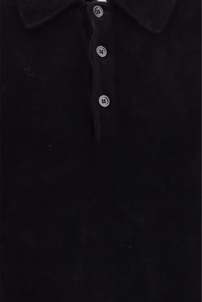 Sunflower Black Cotton Polo Shirt