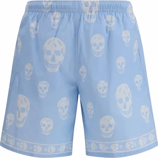 Alexander McQueen Blue Polyamide Shorts