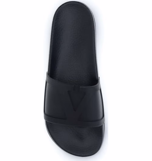 Valentino Garavani Black Rubber Sandals