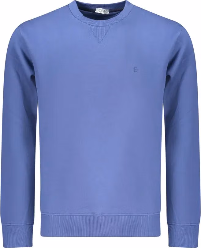 Coveri Moving Blue Cotton Men Sweatshirt