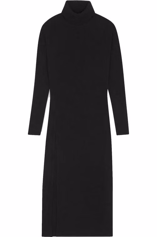 Saint Laurent Black Cashmere Casual Dress