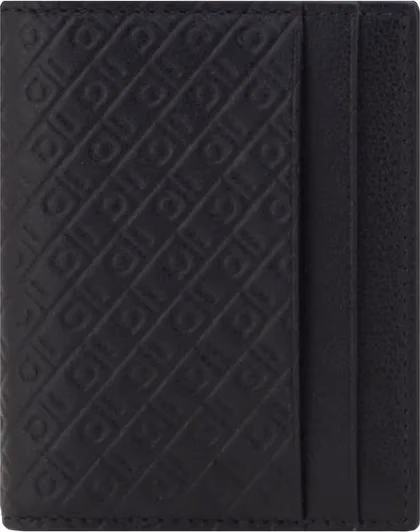 Ferragamo Black Calf Leather Bos Taurus Wallet