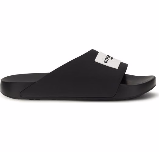 Givenchy Black Rubber Slippers