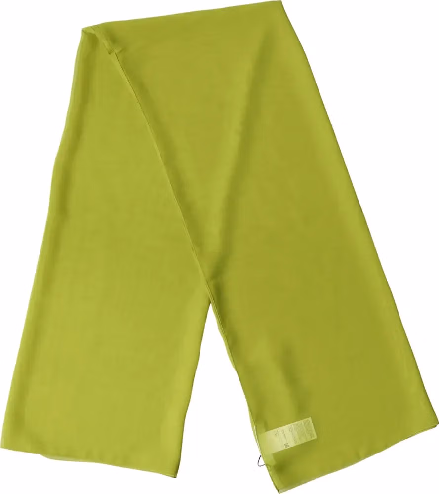 Dolce & Gabbana Yellow Green Neck Wrap Shawl Foulard 131cm x 99.5cm Scarf