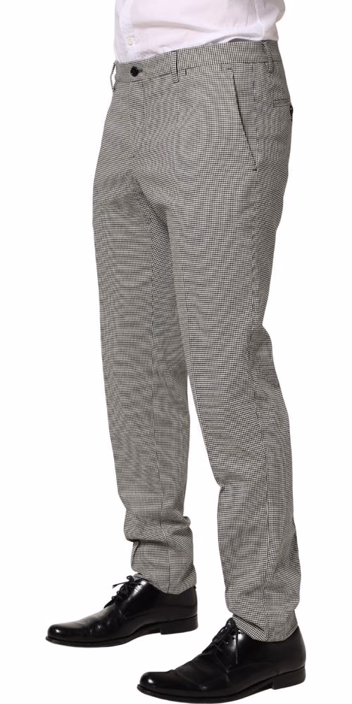 Dolce & Gabbana Gray Cotton Skinny Dress Formal Trouser Pants