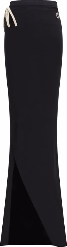 Moncler x Rick Owens Black Cotton Long Skirt