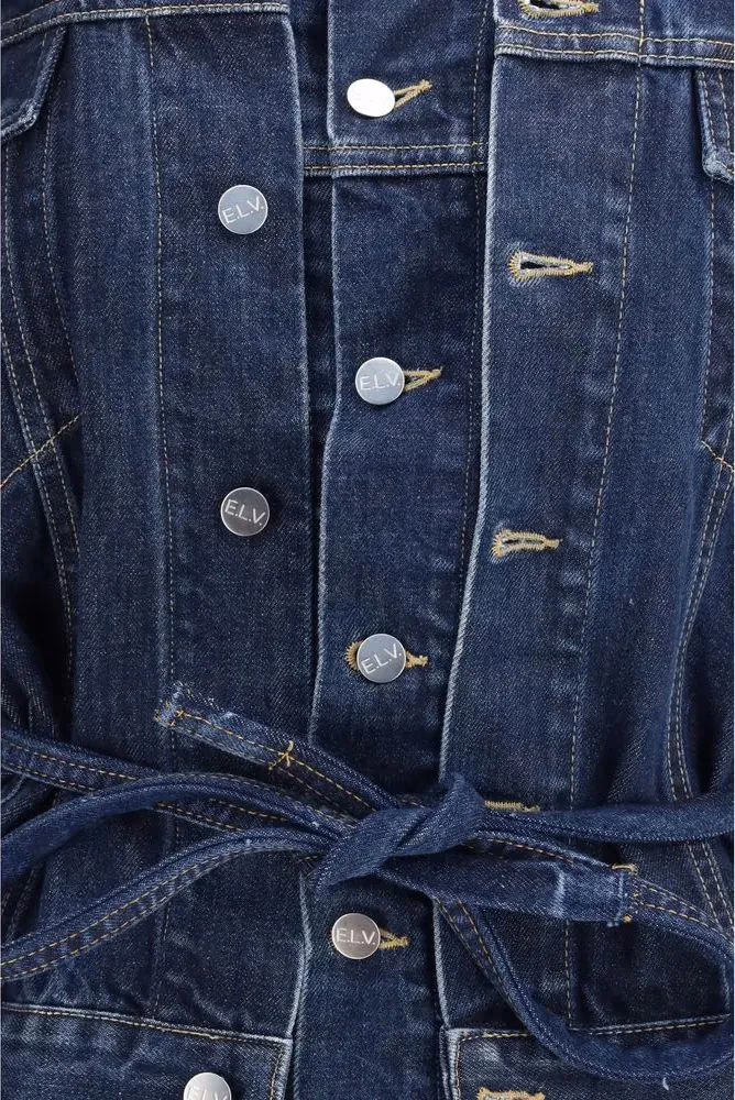 E.L.V. DENIM Blue Cotton Denim Jacket