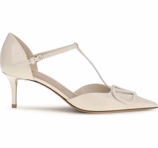 Valentino Garavani Beige Calf Leather Bos Taurus High Heel Pumps