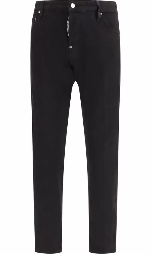 Dsquared² Black Cotton Slim Fit Jeans