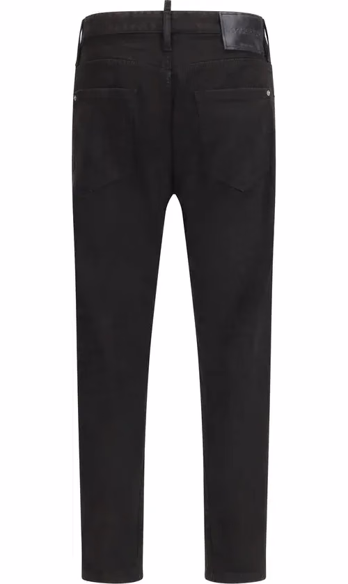 Dsquared² Black Cotton Slim Fit Jeans