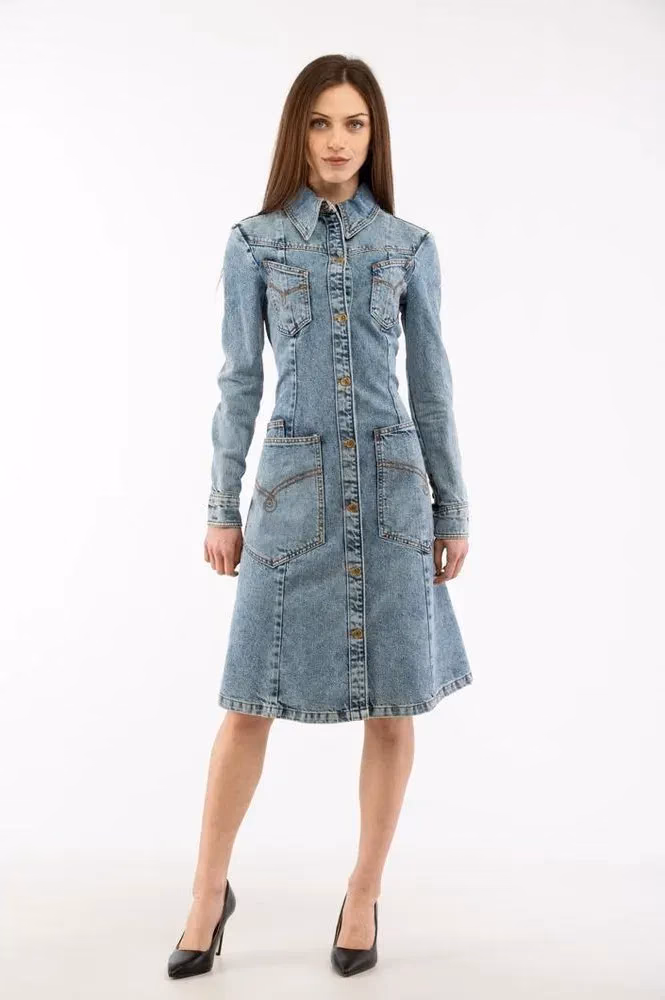 Moschino Multicolor Cotton Casual Dress