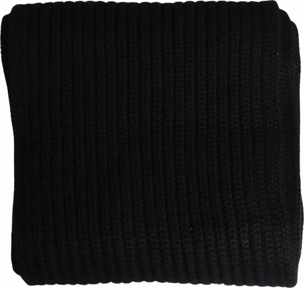 Dolce & Gabbana Black Cashmere Knitted Men Neck Warmer One Size Scarf