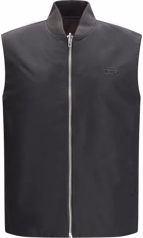 Diesel Brown Polyamide Sleeveless Jacket