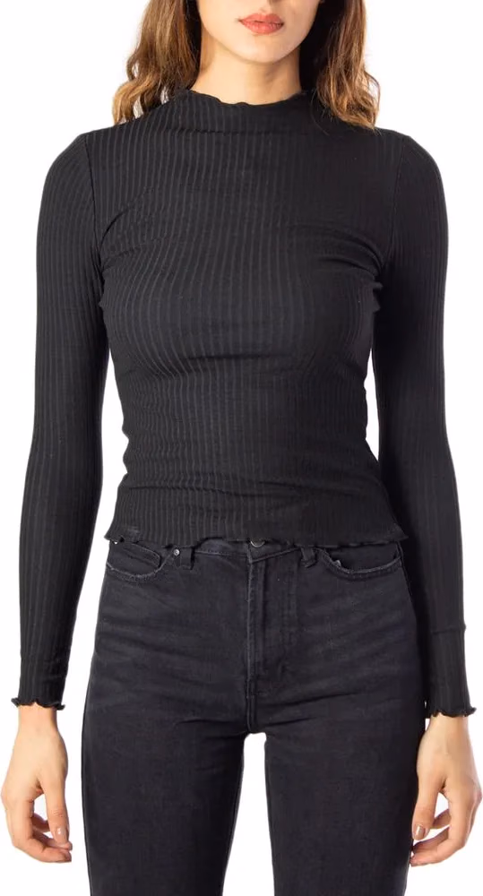 Only Black Polyester Turtleneck
