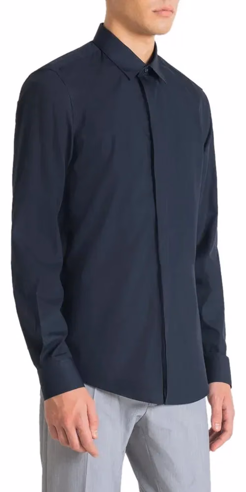 Antony Morato Blue Cotton Dress Shirt