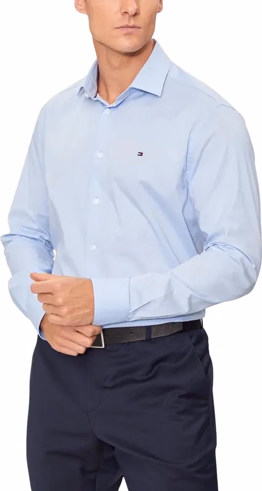 Tommy Hilfiger Blue Organic Cotton Dress Shirt