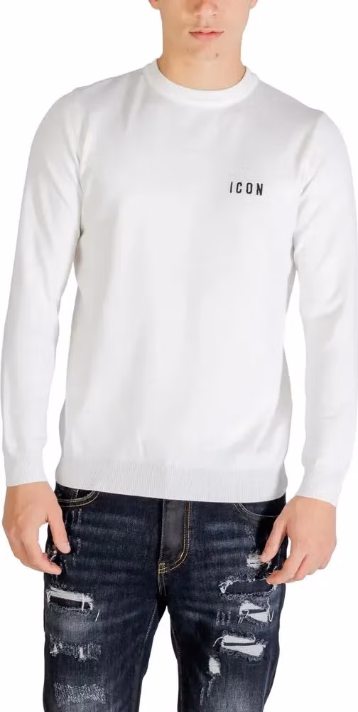 Icon White Viscose Sweatshirt