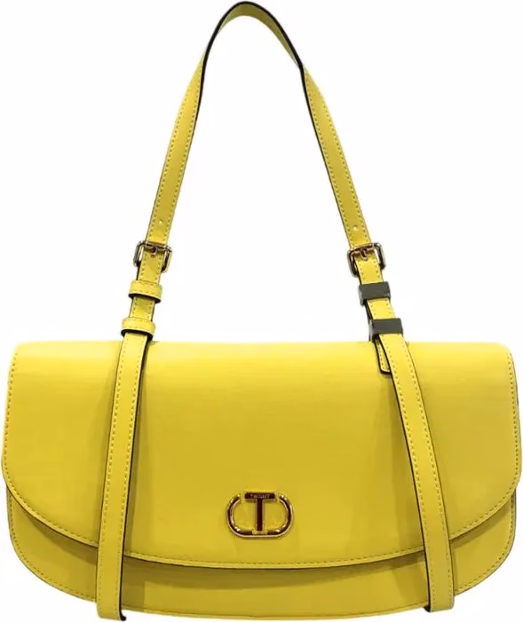 Twinset Yellow PU Women Shoulder Bag