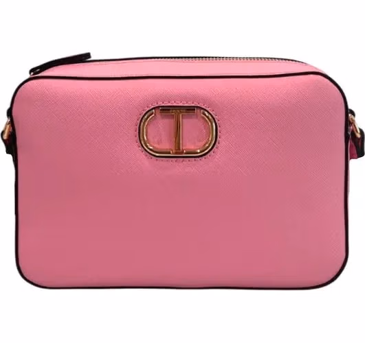 Twinset Pink PU Women Crossbody Bag