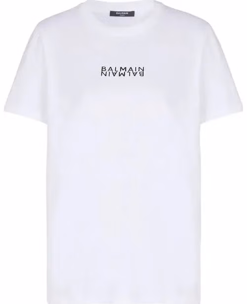 Balmain White Cotton T-Shirt
