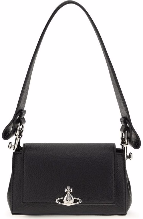 Vivienne Westwood Black Polyurethane Shoulder Bag
