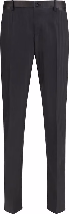 Dolce & Gabbana Black Wool Oves Aries Dress Pants