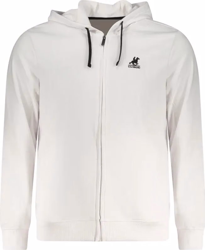 U.S. Grand Polo White Cotton Men's Hoodie