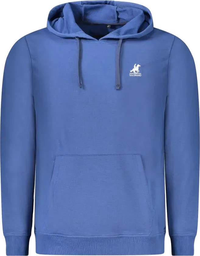 U.S. Grand Polo Blue Cotton Men's Hoodie