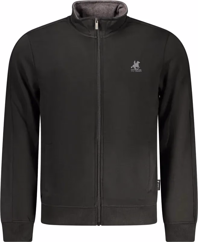 U.S. Grand Polo Black Cotton Men Sweatshirt
