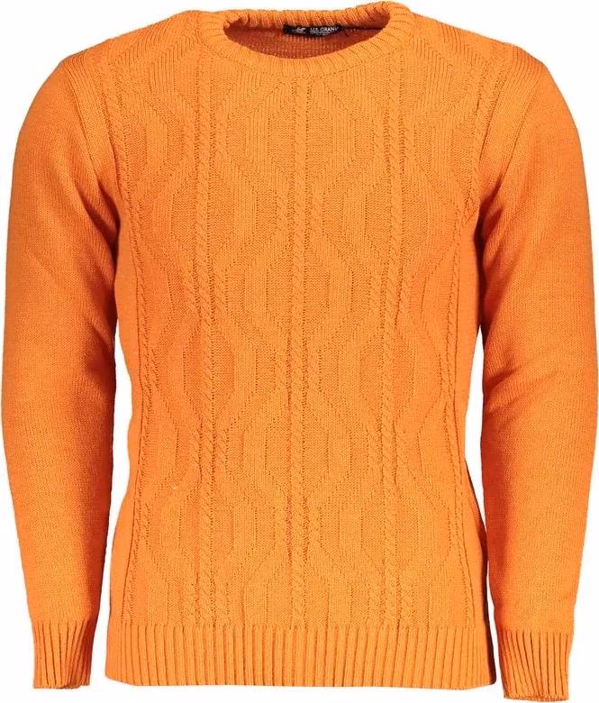 U.S. Grand Polo Arancione Acrylic Men Sweater