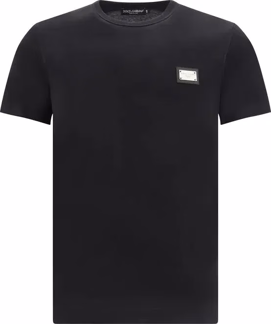 Dolce & Gabbana Black Cotton T-Shirt
