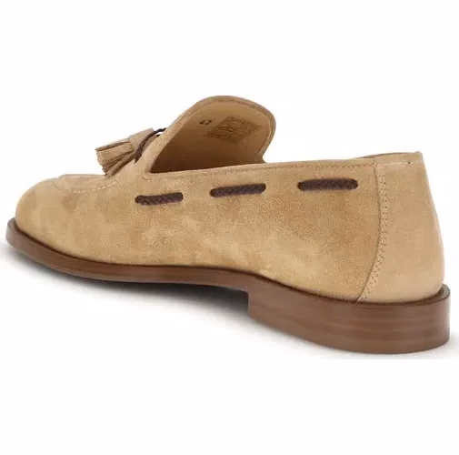 Brunello Cucinelli Brown Calf Leather Bos Taurus Slip-On Loafers
