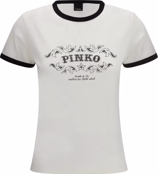PINKO White Cotton T-Shirt