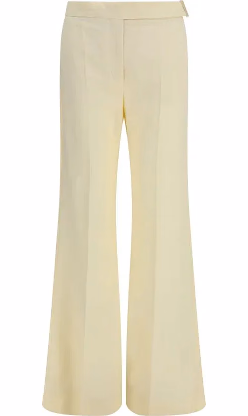 Max Mara Beige Viscose Flared Pants