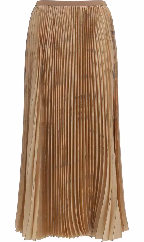 Fabiana Filippi Beige Polyester Midi Skirt