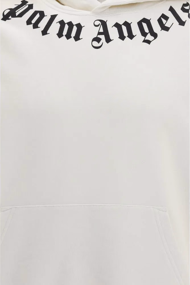 Palm Angels White Cotton Sweatshirt