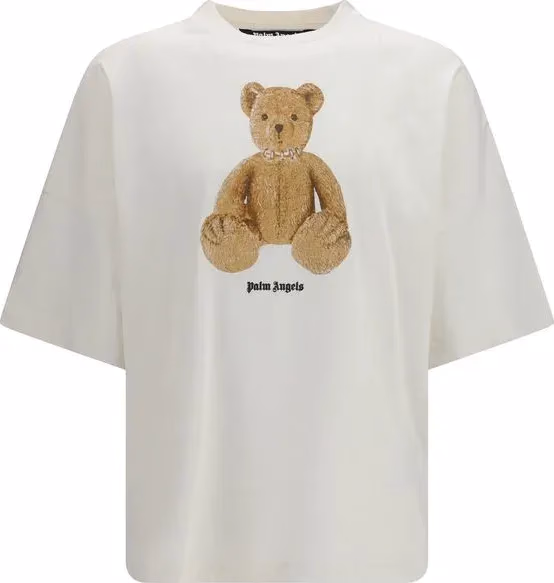 Palm Angels White Cotton T-Shirt