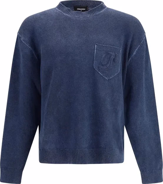 Dsquared² Blue Polyester Sweatshirt