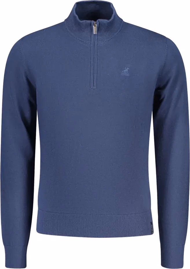 U.S. Grand Polo Blue Cotton Men's Sweater