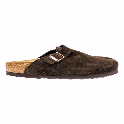 Birkenstock Brown Suede Leather Slippers