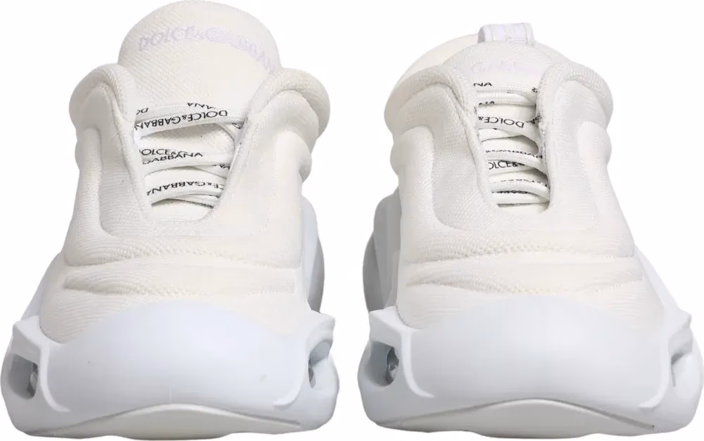 Dolce & Gabbana White Slip On Wave Low Top Sneakers Shoes