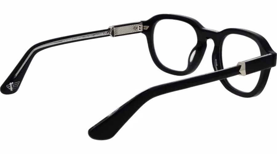 Police Black Cellulose Acetate Glasses (Frames)