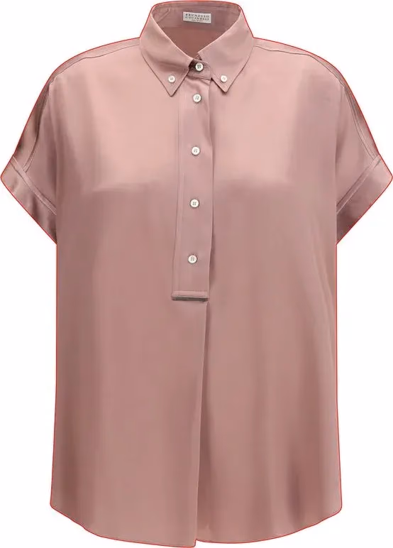 Brunello Cucinelli Multicolor Silk Shortsleeve Shirt